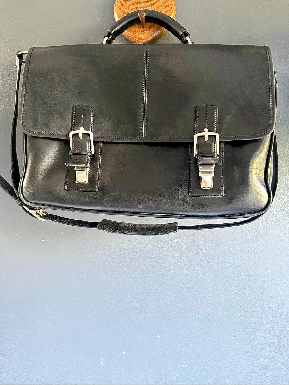 Coach Westchester Briefcase Leather Black Office Bag